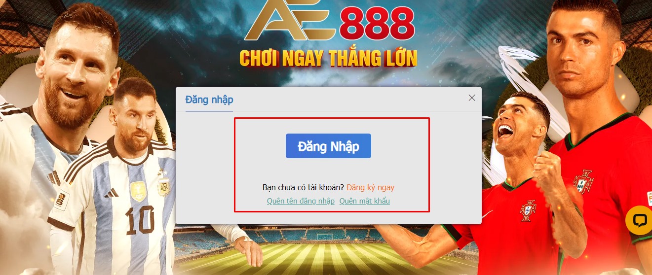 Các thao tác Đăng nhập ae888 nhanh chóng